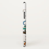 リボンの渦巻きカラフルとキューピッドを持つ若い少女 Case-Mate iPhoneケース (裏面/右)