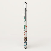 リボンの渦巻きカラフルとキューピッドを持つ若い少女 Case-Mate iPhoneケース (裏面/左)