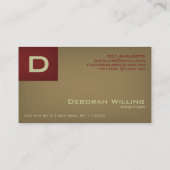 リボンの真鍮の名刺 名刺 (裏面)