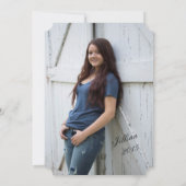 リボンの色のグラデーションの発表の変更 招待状 (裏面)