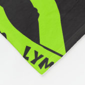 リボンの裂け目/バッカス…ライム フリースブランケット (角)