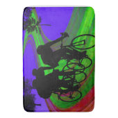 リボンの道のサイクリングのトリオ バスマット (正面縦)