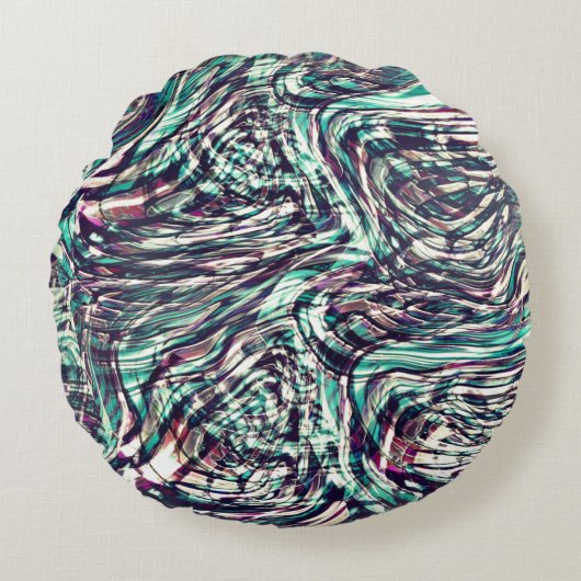 リボンまたはループが失敗して通過する ラウンドクッション (正面)