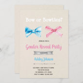 リボンまたは蝶ネクタイの招待状 招待状 (正面/裏面)