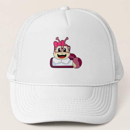 リボンをつけたキャタピラー キャップ (正面)