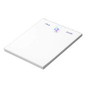 リボンを使った体操競技のオーダーメイドデザイン ノートパッド (回転)