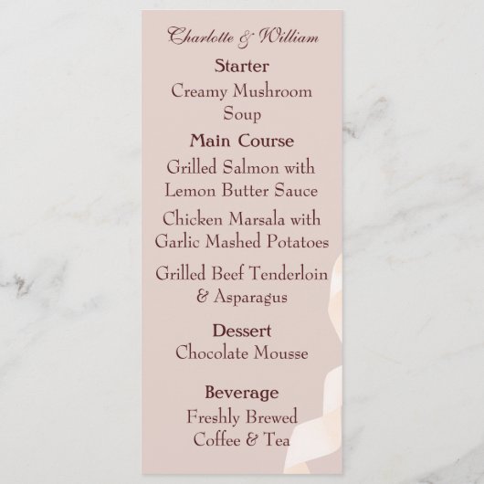 リボンを使用したソフトな紫とグレーの効果 メニュー (裏面)