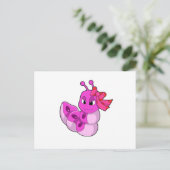 リボンを持つ女の子の軌跡 ポストカード (スタンド正面)