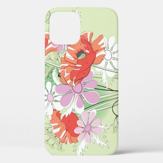 リボンを結んだケシ：デイジーの花束。 Case-Mate iPhoneケース (裏面)