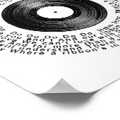 リボンインザスカイビニールレコード曲歌詞プリント ポスター (角)