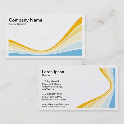 リボンウェーブ – 色04b 名刺 (正面/裏面)