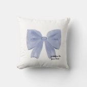 リボンウォーター色イラストレーション装飾用クッション クッション (正面)