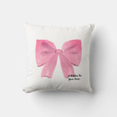 リボンウォーター色イラストレーション装飾用クッション クッション (正面)