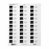 リボンエレガントと星 ラベル (フルシート)