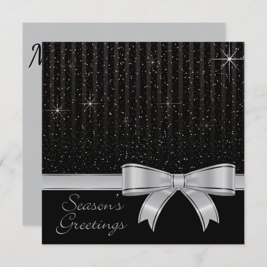 リボンエレガントと星 招待状 (正面/裏面)