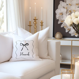 リボンエレガントパーソナライズされた クッション