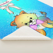 リボンエレガント漫画の虎の名前のパーソナライズ シェルパブランケット (3/4)