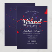 リボンカット式 グランドオープニング 招待状 (正面/裏面)