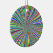 リボンカラフルスパイラルスワリング光学芸術 セラミックオーナメント (右)