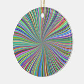 リボンカラフルスパイラルスワリング光学芸術 セラミックオーナメント (左)