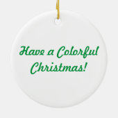 リボンカラフルスパイラルスワリング光学芸術 セラミックオーナメント (裏面)