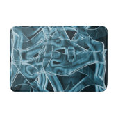 リボンカーブ、青いネオン、レリーフ、 浮き彫りとオーバーラップ バスマット (正面)