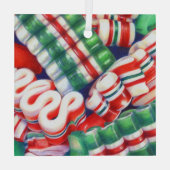 リボンキャンディガラススクエアオーナメント ガラスオーナメント (裏面)