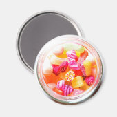 リボンキャンディジャールかわいいカラフルスイーツ マグネット (正面/裏面)