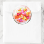 リボンキャンディジャールかわいいカラフルスイーツ ラウンドシール (バッグ)