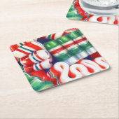 リボンキャンディダイヤモンド紙コースター ペーパーコースター (アングル)