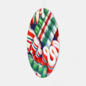 リボンキャンディメタルオーバルオーナメント メタルオーナメント (正面左)