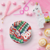 リボンキャンディー 7" 紙皿 (パーティー)