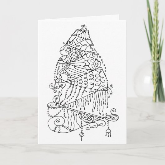 リボンキャンディ抽象芸術クリスマス シーズンカード (正面)