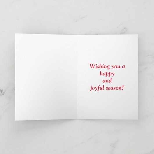 リボンクリストマスツリーデザイングリーティングクリスマスカード シーズンカード (内部)