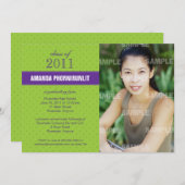 リボンクロス卒業招待状 招待状 (正面/裏面)