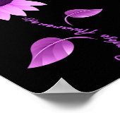 リボンサンフラワーバタフライオーバードーズ認識度モン ポスター (角)