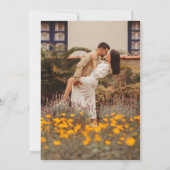 リボンシャンパンタワーファウンテン婚約パーティ 招待状 (裏面)