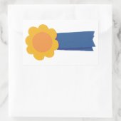 リボンステッカーの受賞 長方形シール (バッグ)