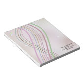 リボンストライプの歯科用ノートパッド ノートパッド (アングル)