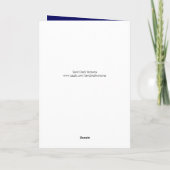 リボンスノーフレークブルークリスマスバルブ シーズンカード (裏面)