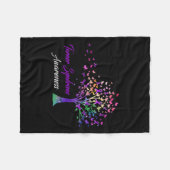 リボンターナー症候群認識度 フリースブランケット (正面(横))