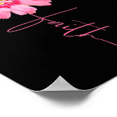 リボンデイジー信仰 – 乳がん認知月 ポスター (角)