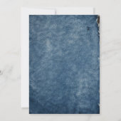 リボンデニムジャケットパッチパーティーバースデー 招待状 (裏面)