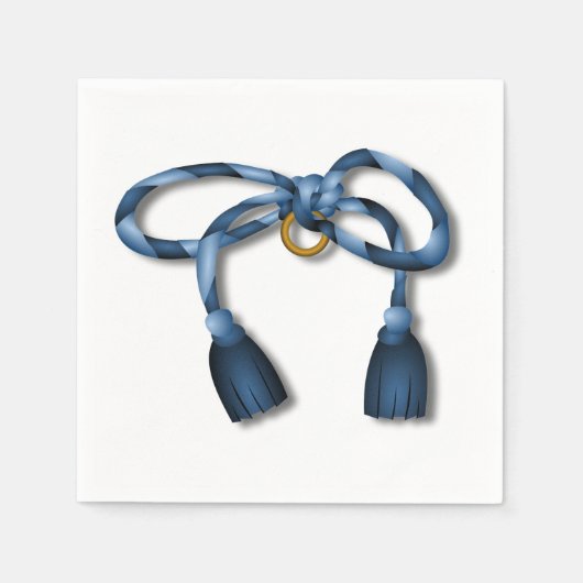 リボンノット紙ナプキン スタンダードカクテルナプキン (正面)