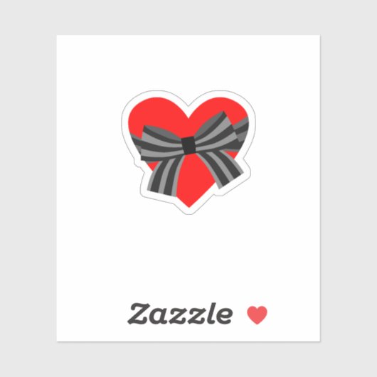 リボンハートシール シール (シート)