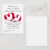 リボンハート結婚披露宴用エンクロージャ エンクロージャーカード (正面/裏面)