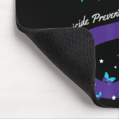 リボンハート蝶の自殺認識度メンタル彼 マウスパッド (コーナー)