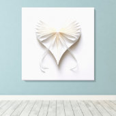 リボンハート キャンバスプリント (インサイチュ (ウッドフロア))