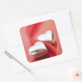 リボンハート スクエアシール (封筒)