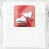 リボンハート スクエアシール (バッグ)